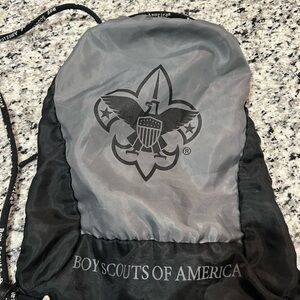 Boy Scouts of America Black and Gray Drawstring Bag